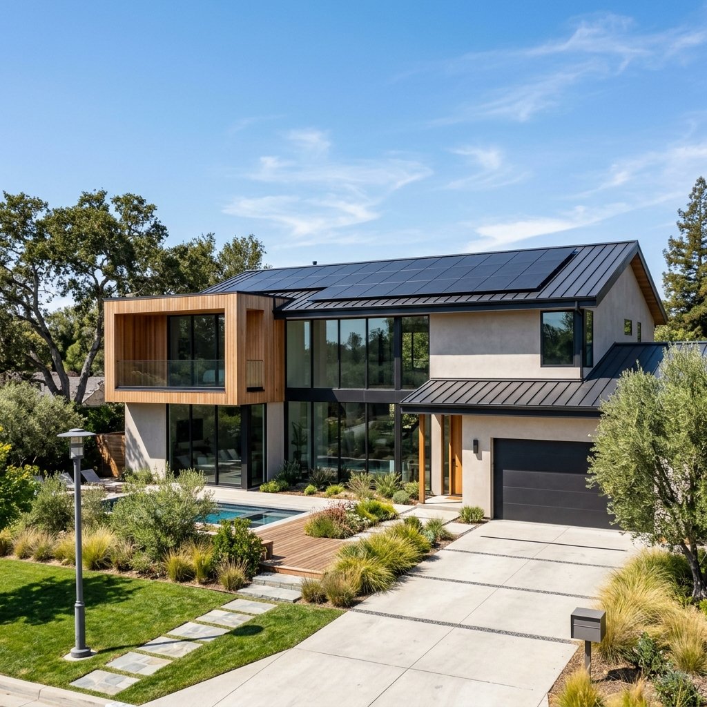 Residential rooftop solar installation
